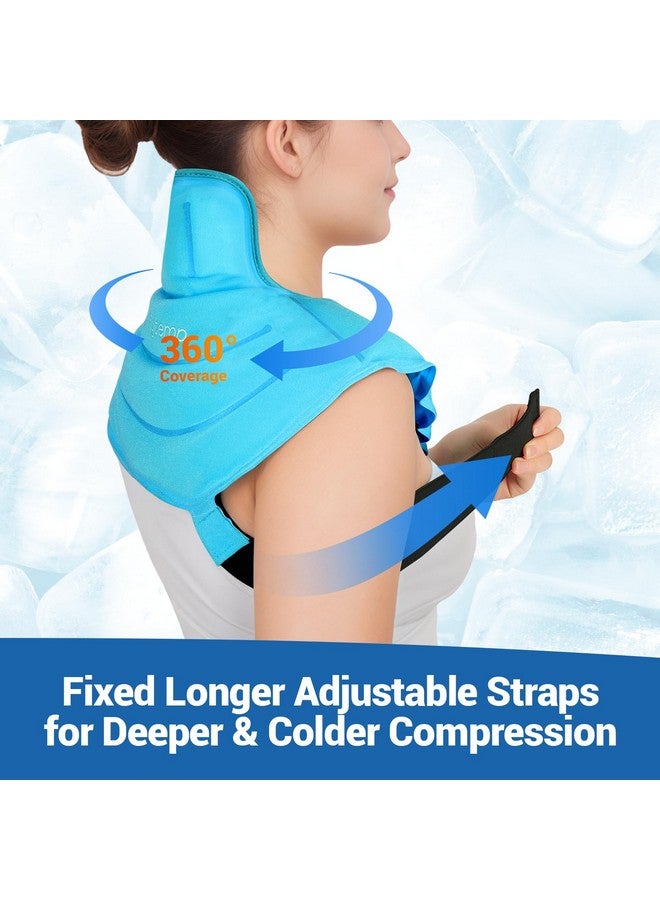 Comfytemp Ice Pack for Neck Shoulders Pain Relief with Straps, FSA HSA Eligible, Reusable Gel Shoulder Ice Pack Wrap, Cold Compression Physical Therapy Recovery for Upper Back, Cervical Injuries (S) - Image 1