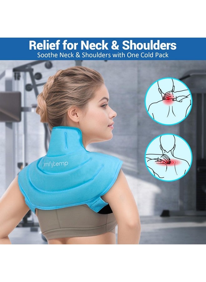 Comfytemp Ice Pack for Neck Shoulders Pain Relief with Straps, FSA HSA Eligible, Reusable Gel Shoulder Ice Pack Wrap, Cold Compression Physical Therapy Recovery for Upper Back, Cervical Injuries (S) - Image 2