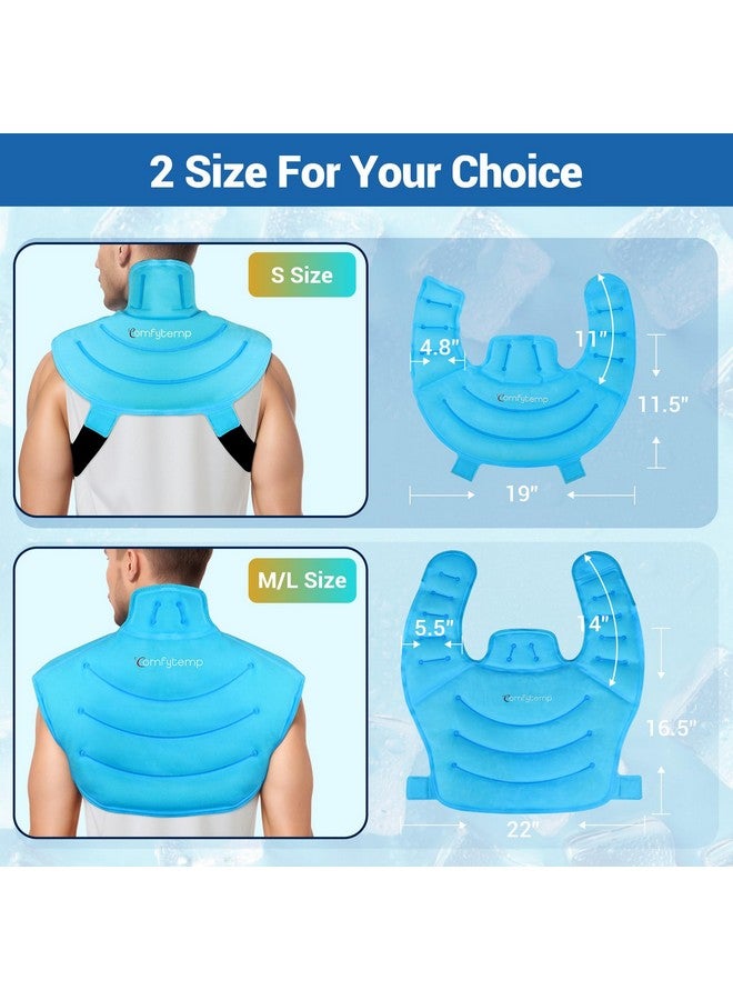 Comfytemp Ice Pack for Neck Shoulders Pain Relief with Straps, FSA HSA Eligible, Reusable Gel Shoulder Ice Pack Wrap, Cold Compression Physical Therapy Recovery for Upper Back, Cervical Injuries (S) - Image 3