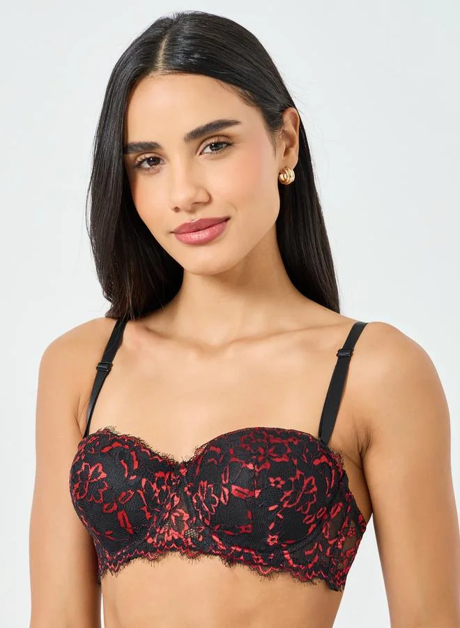 تايك تو صدرية دانتيل بأسلاك وحشوة متعددة الطرق