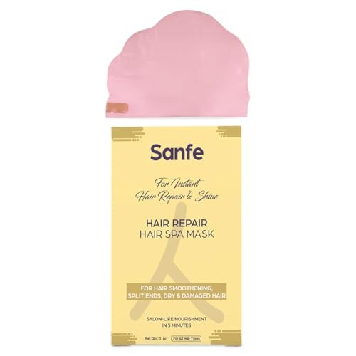 Sanfe Hair Repair Hair Spa Mask | For Instant Hair Repair & Shine | Hair Smoothening, Split Ends, Dry & Damaged Hair | Salon like nourishment in 5 minutes | 1 pc - Image 2