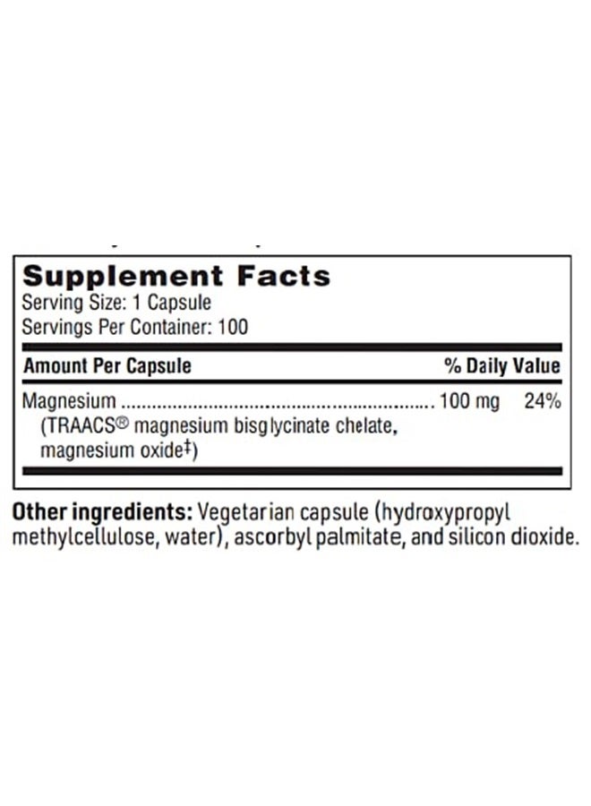 Klaire Labs Magnesium Glycinate Complex - 100mg Bisglycinate Blend to Support Bone Health & Rest - Chelated for Improved Absorption - Gluten-Free & Hypoallergenic (100 Capsules) - Image 5