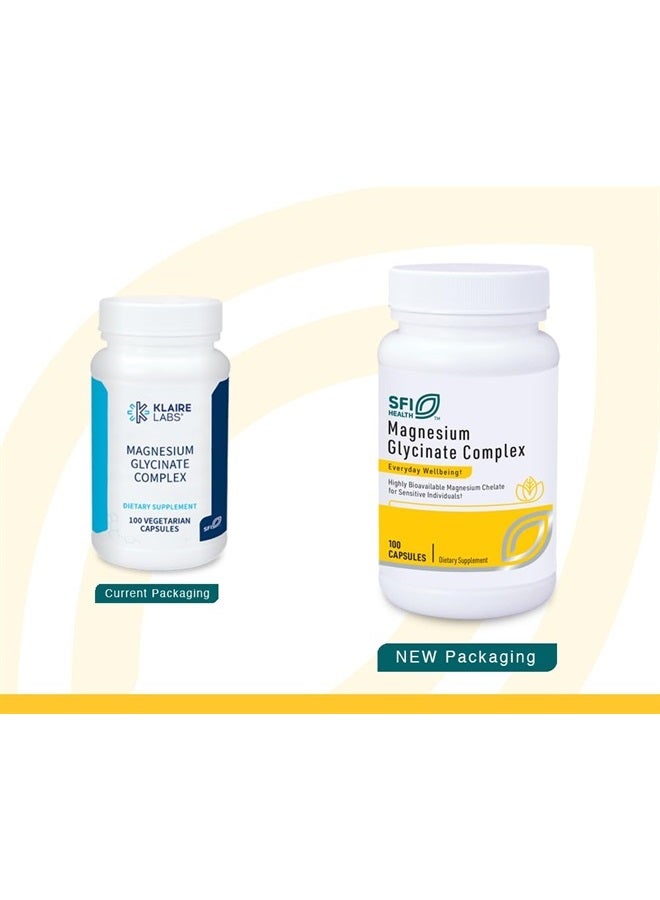 Klaire Labs Magnesium Glycinate Complex - 100mg Bisglycinate Blend to Support Bone Health & Rest - Chelated for Improved Absorption - Gluten-Free & Hypoallergenic (100 Capsules) - Image 2