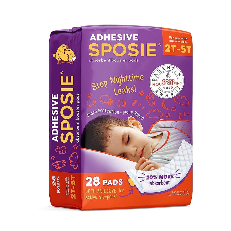 Select Kids وسادات تعزيز الحفاضات من سبوسي مع لاصق، تناسب أحجام الحفاضات من 2T-5T، وسادات حفاضات للأطفال لليلة، بطانات حفاضات للحفاضات الليلية، حفاضات ليلية، 28 قطعة/ - Image 1