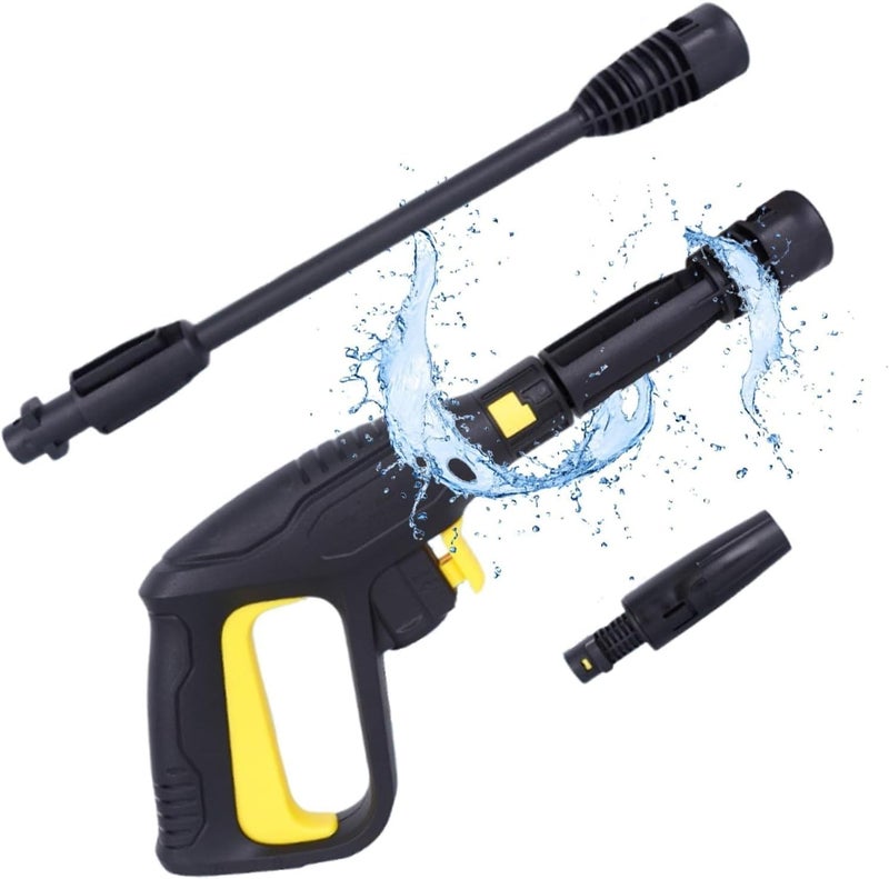 كاست ويف مسدس ضغط الغسيل البديل مع عصا التمديد لـ Karcher K2 K3 K4 K5 K6 K7، فوهة الرش بالضغط، قضيب تمديد المسدس، فوهة قابلة للتعديل، ملحق غسيل السيارات بالضغط، نظام توصيل سريع للخرطوم - Image 1