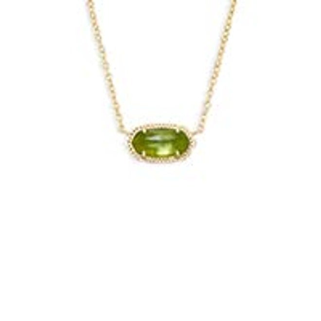 Kendra Scott Elisa Pendant Necklace for Women, Fashion Jewelry, 14k Gold-Plated - Gold - Peridot Illusion