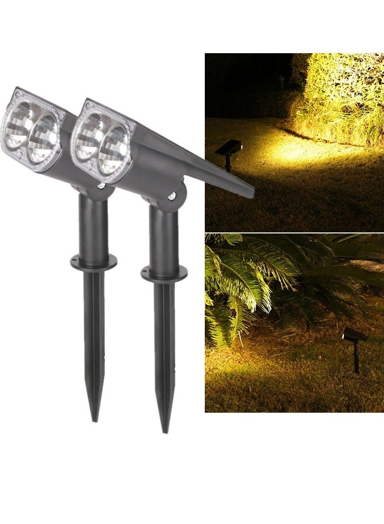 SISGL Outdoor Solar LED Lawn Lamp,Solar Spot Lights Outdoor Garden,IP65 Waterproof Solar Landscape Spotlights 2-in-1 Adjustable Solar Garden Wall Lights Cool White For Yard Pathway Pool Porch Walkway Lawn Decoration - Image 1