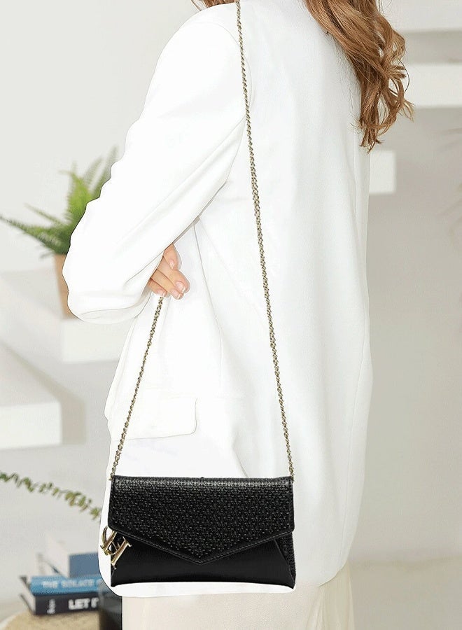 CH CH CHCH Trendy Women's Crossbody Bag, Classic Fashion All-Match Shoulder Bag with Chain, Portable Storage for Phone & Lipstick - Image 2
