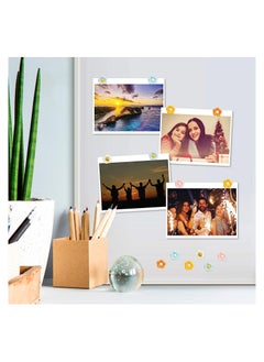 Y&D Embroidery Flower Thumb Tacks Decorative Push Pins Color CorkBoard Thumbtacks for Photo Wall Featue Whiteboard Cork Board Map Bulletin Office 60 Pcs  - Image 3