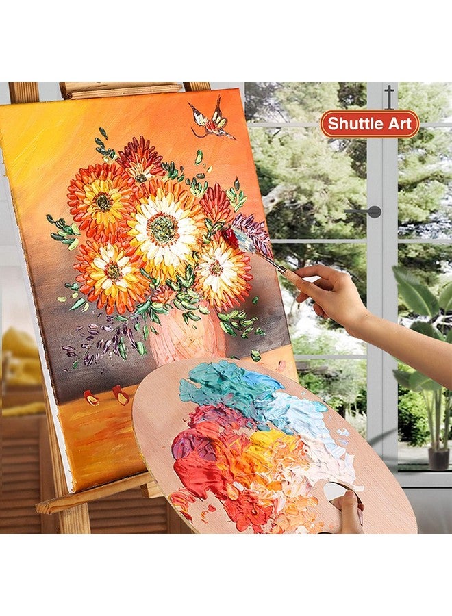 شاتل أرت مجموعة طلاء أكريليك مكونة من 30 لونًا، أنابيب سعة 36 مل مع 3 فرش، طلاء أكريليك من فئة الفنان للأطفال والكبار والمبتدئين، يرسمون على الصخور الخشبية المصنوعة من القماش - Image 5