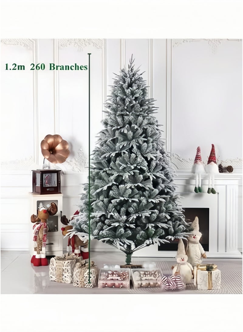 GGEROU أشجار عيد الميلاد الاصطناعية 4 قدم شجرة عيد الميلاد من مادة PE و PVC مع 260 طرف فرع وقاعدة معدنية قابلة للطي - Image 5