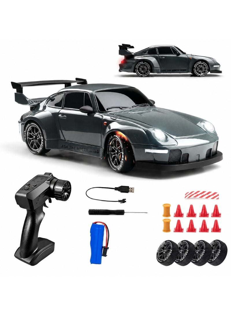 Samira Drift RC Car 1:24 Scale – 4WD High-Speed Remote Control Racing Car with Flashing Lights, Dual Tires, USB Charging,Racing Car Toys for Boys Girls Kids Adults - Image 1