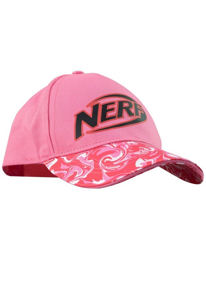 NERF Baseball Cap Kids Camouflage Hat for Girls Pink One Size - Image 2