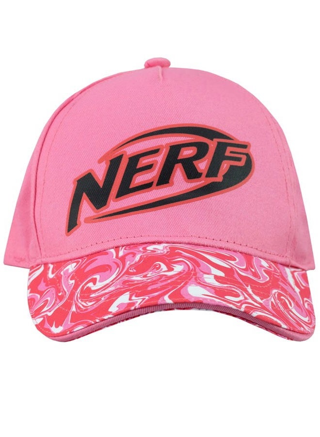 NERF Baseball Cap Kids Camouflage Hat for Girls Pink One Size - Image 1