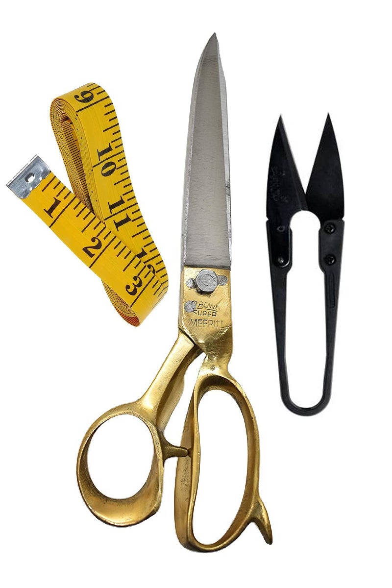 ikis Tailoring Scissors Combo Pack of 3 ScissorsThread CutterMeasuring Tape Sewing Kit