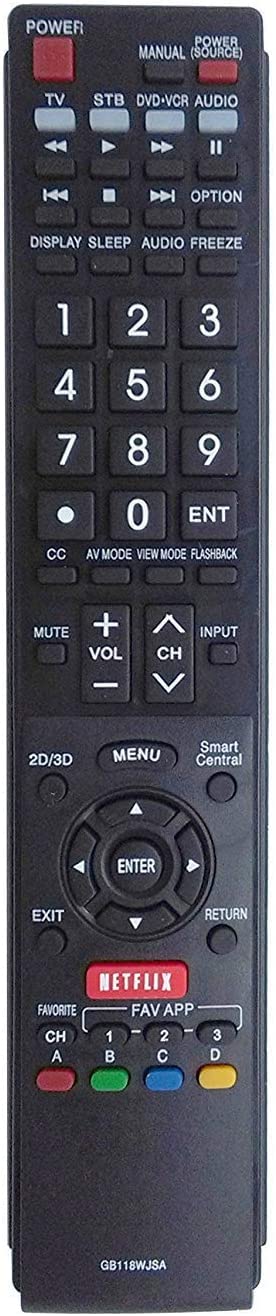 UBay GB118WJSA Remote Control Replacement for Sharp AQUOS TVs GA890WJSA GB105WJSA GA935WJSAE GB004WJSA GB005WJSA GA890WJSA - Image 5