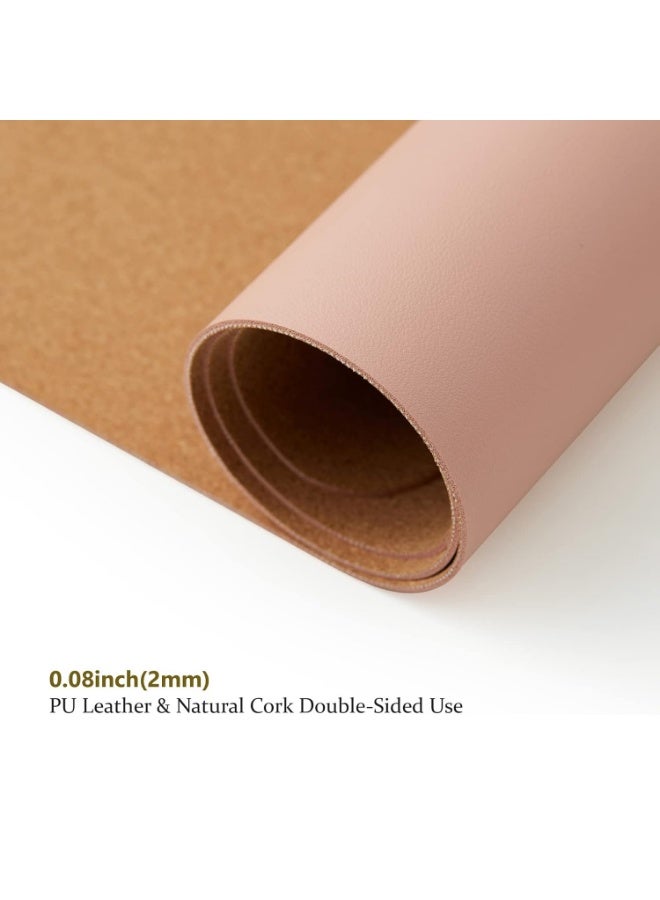 WinCheer Large Desk Pad, Non-Slip PU Leather Desk Mouse Pad Waterproof Desk Pad Protector, Dual-Side Use Desk Writing Mat for Office Home, 80cm x 40cm - Image 2