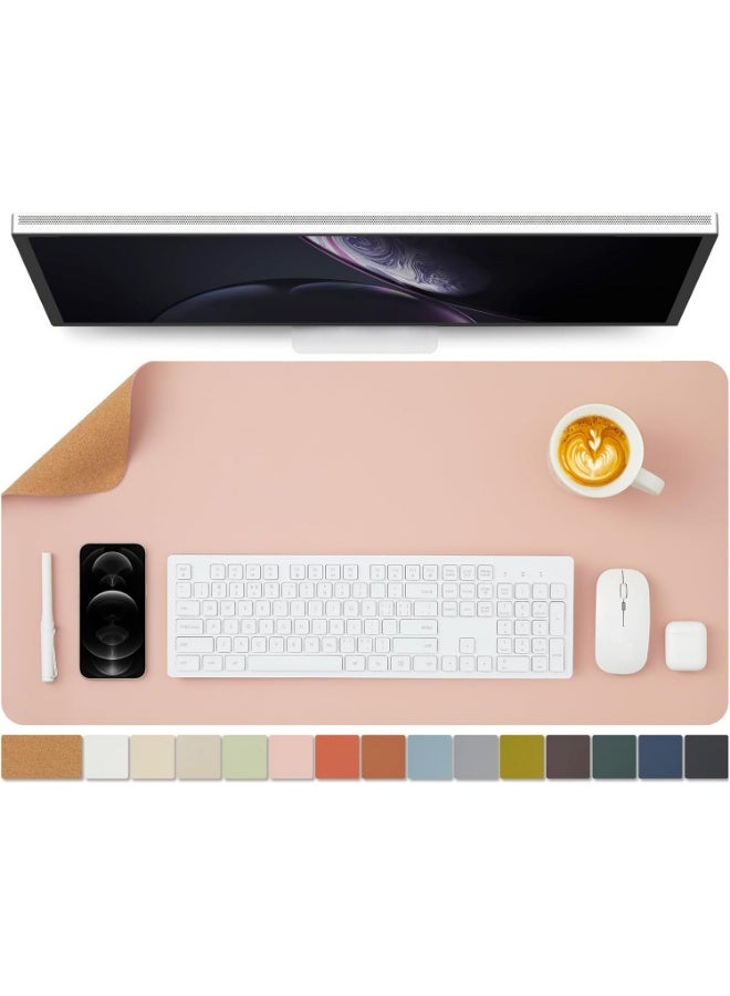 WinCheer Large Desk Pad, Non-Slip PU Leather Desk Mouse Pad Waterproof Desk Pad Protector, Dual-Side Use Desk Writing Mat for Office Home, 80cm x 40cm - Image 1