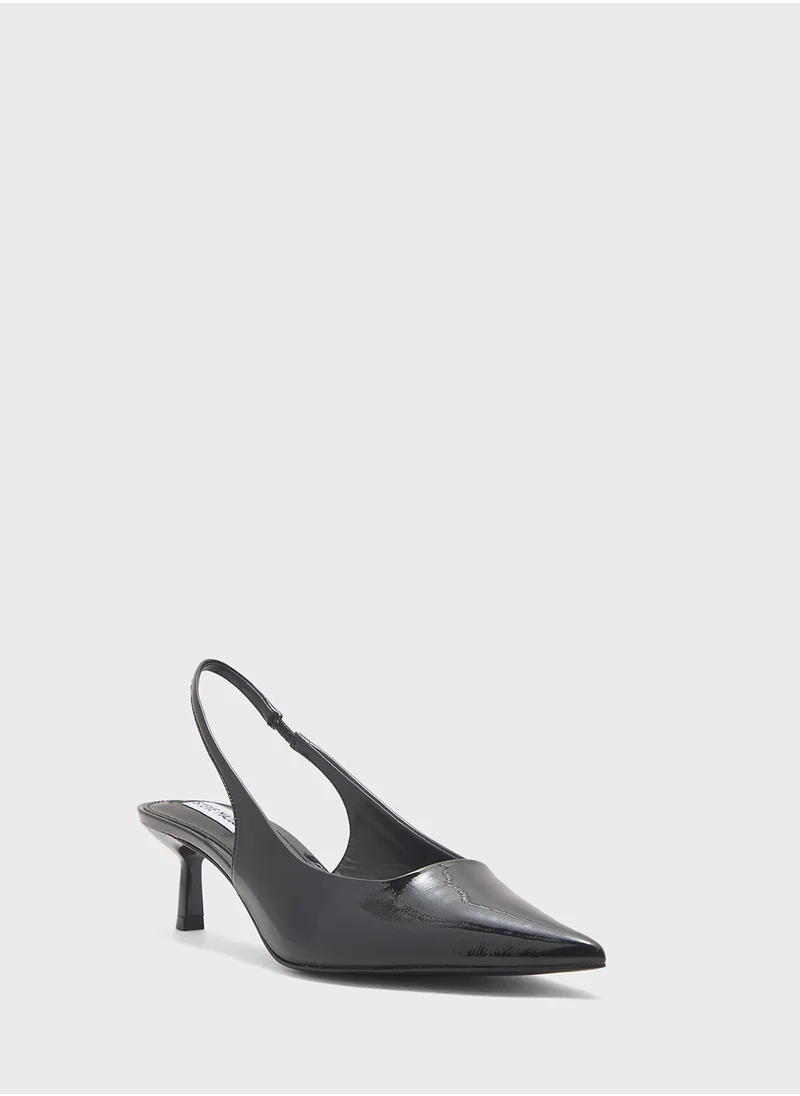 ستيف مادن Aliz Pointed Toe Sling Back Mid Heel Pumps