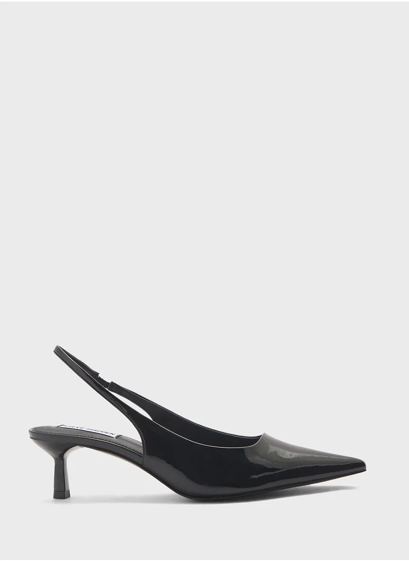 ستيف مادن Aliz Pointed Toe Sling Back Mid Heel Pumps