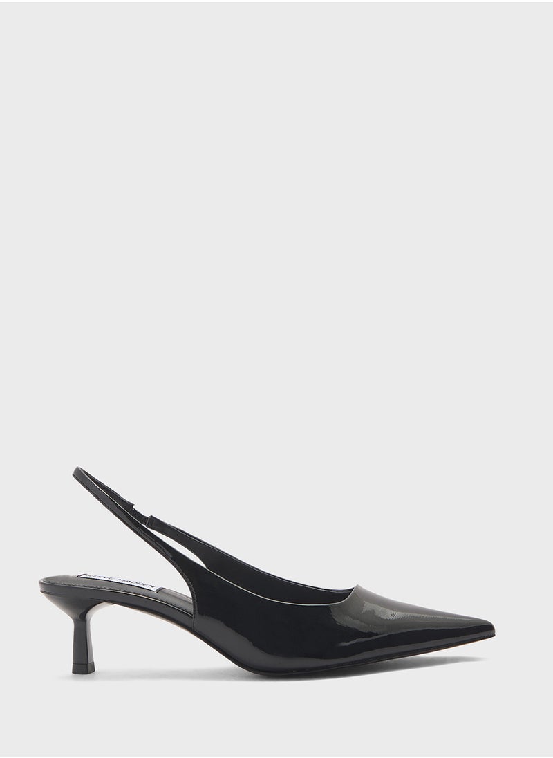 STEVE MADDEN Aliz Pointed Toe Sling Back Mid Heel Pumps  - Image 1
