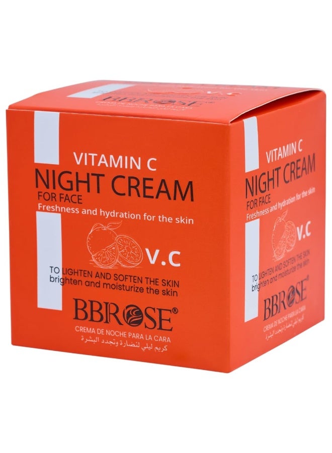 BBROSE Vitamin C Night Cream (50ml) | Brightens & Hydrates Skin | Enhances Fairness & Softness | Deep Moisturization for a Radiant & Even-Toned Complexion - Image 2