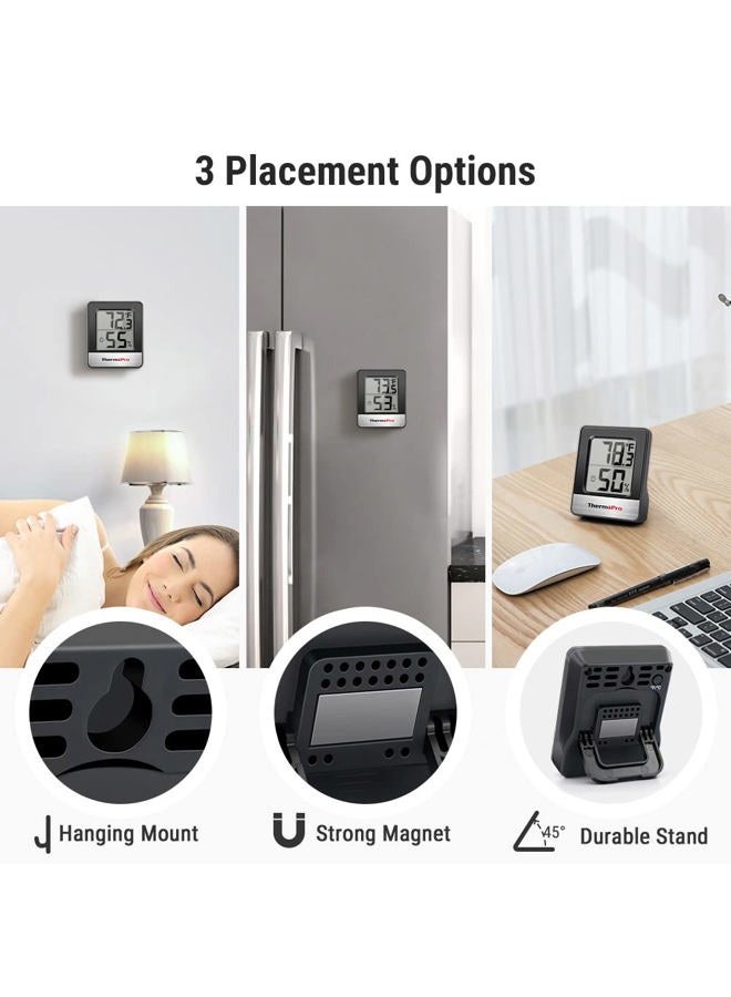 ThermoPro TP49 مقياس رطوبة رقمي مقياس حرارة داخلي مقياس رطوبة مقياس حرارة الغرفة مع مراقب درجة الحرارة والرطوبة مقياس حرارة ميني مقياس رطوبة - Image 5