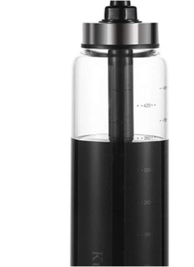 silvercnc - silvercnc 500ml Sauce Pump Bottle Leakproof Kitchen Condiment Dispenser Olive Oil Dispenser Empty Glass Sauce Bottles for Ketchup Mustard Oil Sauces - Image 1