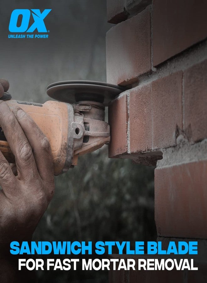 OX Tools OX-PDTP-4.5 Pro Sandwich Double Tuck Pointing 4.5" Diamond Blade - Image 5