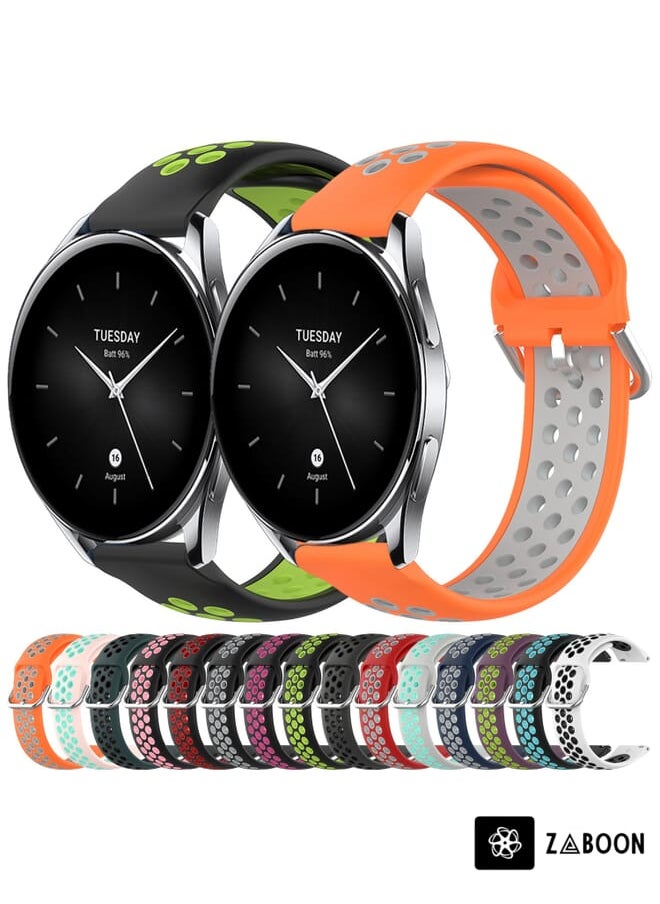 Zaboon - Xiaomi Watch S2 42mm 22mm Perated Breathable Sports Silicone Watch Band - Image 1