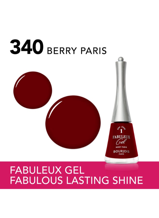 BOURJOIS PARIS Fabuleux Gel Nail Polish - 340 - Berry Paris - Image 2