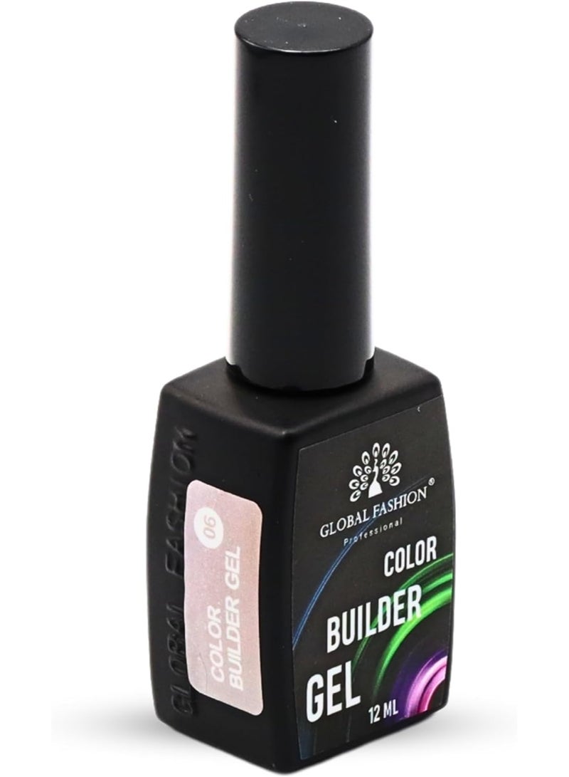 GLOBAL FASHION Professional Color Builder Gel 12Ml - Long-Lasting, Chip-Resistant Manicure  (Color 06)  - Image 3