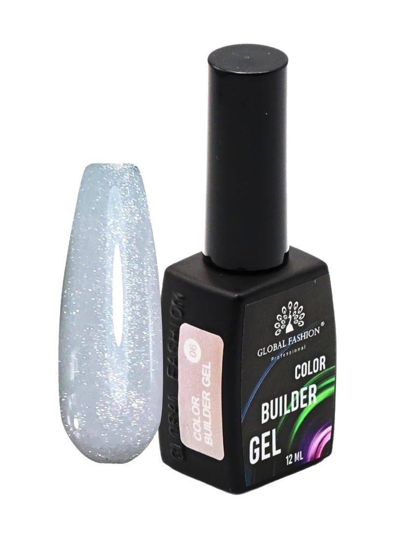 GLOBAL FASHION Professional Color Builder Gel 12Ml - Long-Lasting, Chip-Resistant Manicure  (Color 06)  - Image 1