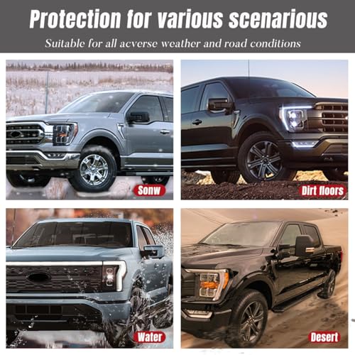 Liouedf Rear Wheel Well Guards Compatible with F150 2021-2024 (Excludes Raptor), Rear Inner Wheel Well Guards Mud Guard Flaps - Image 2