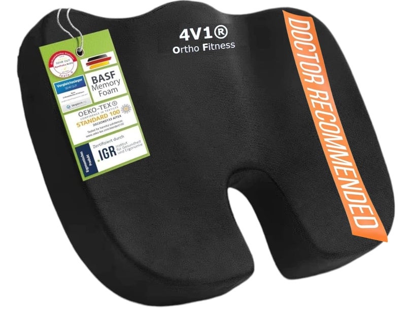 TLN Coccyx Cushion Coccyx Pillow Tailbone Cushion Orthopedic seat Cushion Memory Foam seat Cushion Chair Cushion for Lower Back Pain Donut Cushion Sofa Cushion Car seat Cushion AMZ15 - Image 1