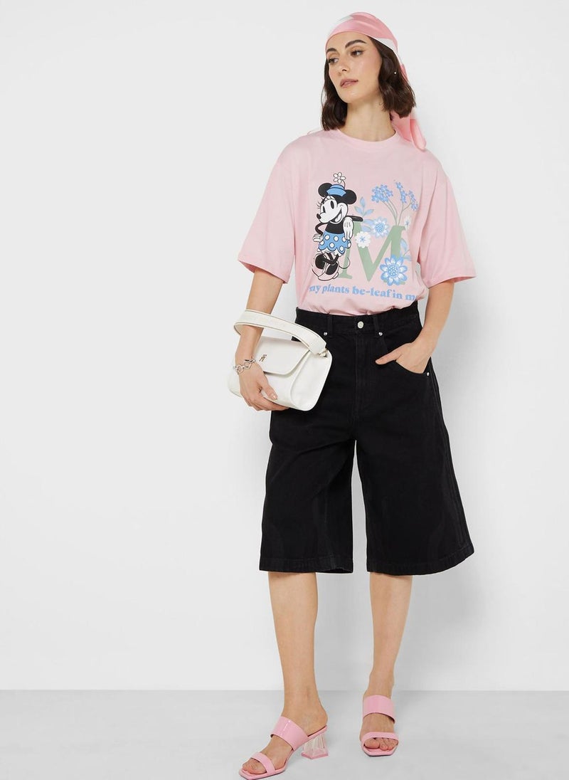 Disney - Minnie Oversize Graphic T-Shirt - Image 1