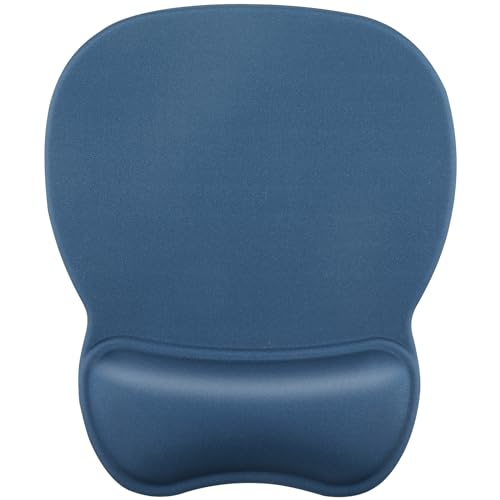 MROCO Ergonomic Mouse Pad with Gel Wrist Rest, Comfortable Mousepad with Smooth Wrist Support Surface and Non-Slip PU Base for Pain Relief, Computer, Laptop, Office & Home, 9.4 x 8.1 in, Navy Blue - Image 1
