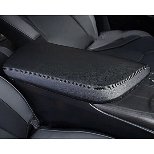 INTGET Car Center Console Armrest Cover for Toyota Camry Accessories 2018-2024 2019 2020 2021 2022 2023 Interior Camry SE/XSE Arm Rest Seat Cover Middle Box Lid Protector (Black Stitches,2018-2024) - Image 1