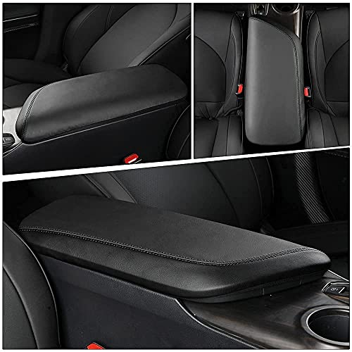 INTGET Car Center Console Armrest Cover for Toyota Camry Accessories 2018-2024 2019 2020 2021 2022 2023 Interior Camry SE/XSE Arm Rest Seat Cover Middle Box Lid Protector (Black Stitches,2018-2024) - Image 4