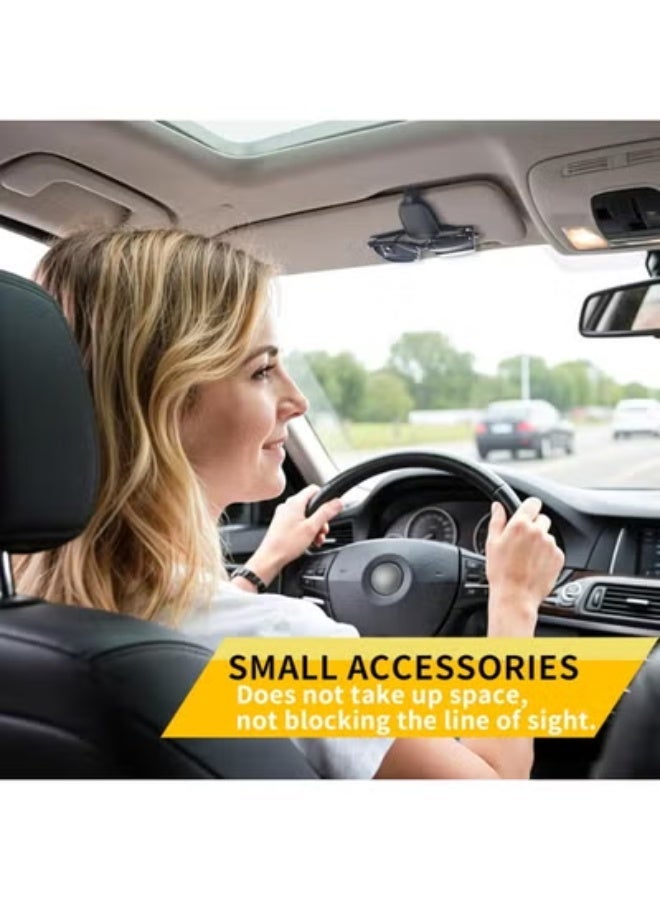 COYO Sunglass Holder for Car, Magnetic Leather Sunglasses Holder and Ticket Card Clip, Car Visor Accessories, 2 Packs (Black) - Image 4