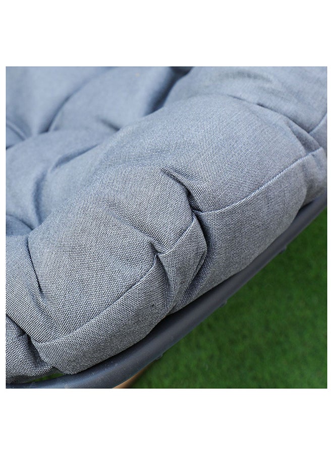 DANUBE HOME إميلي كرسي استرخاء كرسي شرفة شرفة بيسترو كرسي تصميم حديث حديقة الأثاث للجلوس في الهواء الطلق مقاعد تراس الحديقة فناء شرفة - رمادي - Image 2