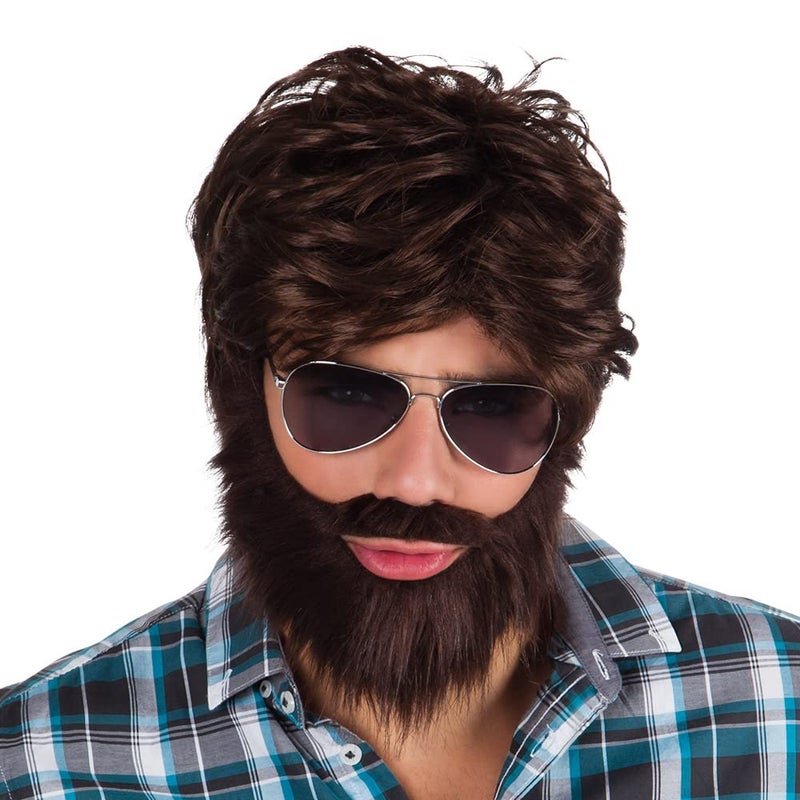 Boland Dude with Beard Wig, Multi-Colour, One Size, 86312 - Image 2