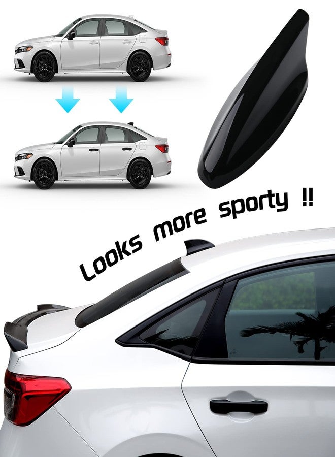 Thenice for 11th Gen Civic Antenna Topper Car Shark Fin Cover Exterior Decoration Accessories Compatible with Honda Civic 2026 2025 2024 2023 2022, Accord CR-V 2023-2026 -Glossy Black - Image 5