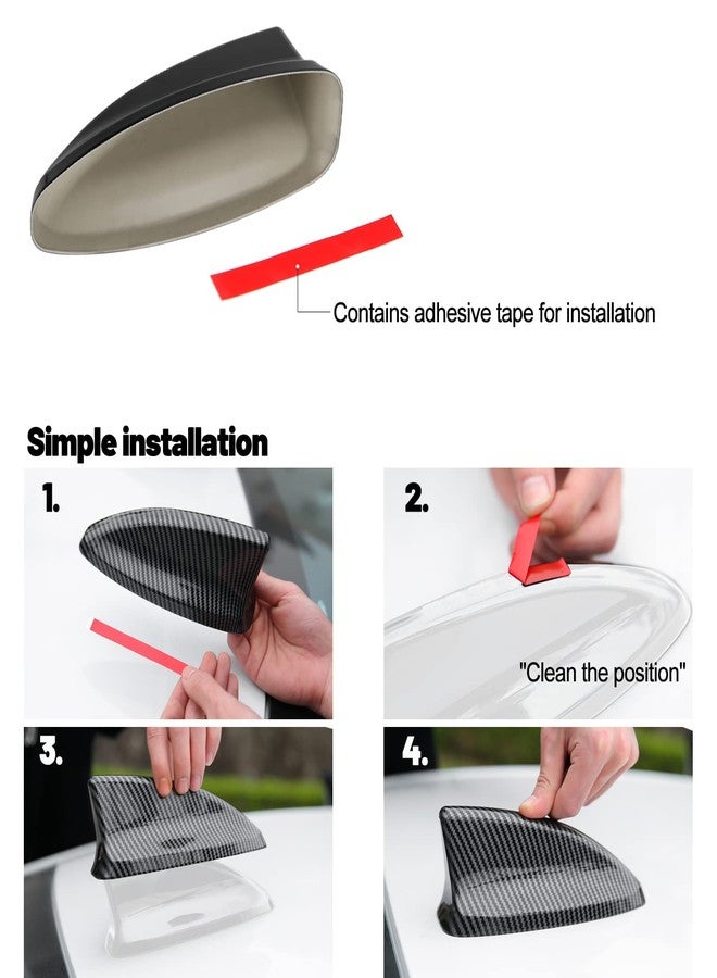 Thenice for 11th Gen Civic Antenna Topper Car Shark Fin Cover Exterior Decoration Accessories Compatible with Honda Civic 2026 2025 2024 2023 2022, Accord CR-V 2023-2026 -Glossy Black - Image 4