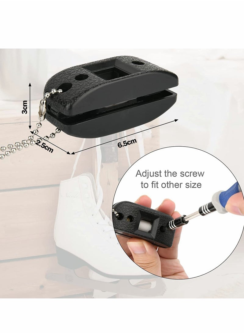 Excefore - Ice Skates Blade Sharpener, Adjustable Portable Sand Stone Hand Held Skate Sharpening Tool Ice Skate Edge Blade Sharpener Grinding Tool for Figure Skates Goalie Skates - Image 1