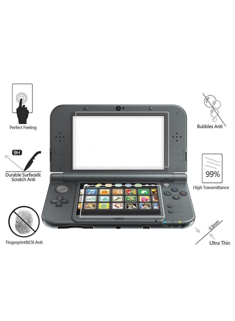 1Pack Top Tempered Glass Screen Protector and Bottom PET Film Full Set Clear Cover Guard Shield for Nintendo New 3DS XL LL 3DSXL 3DSLL Console - Image 3