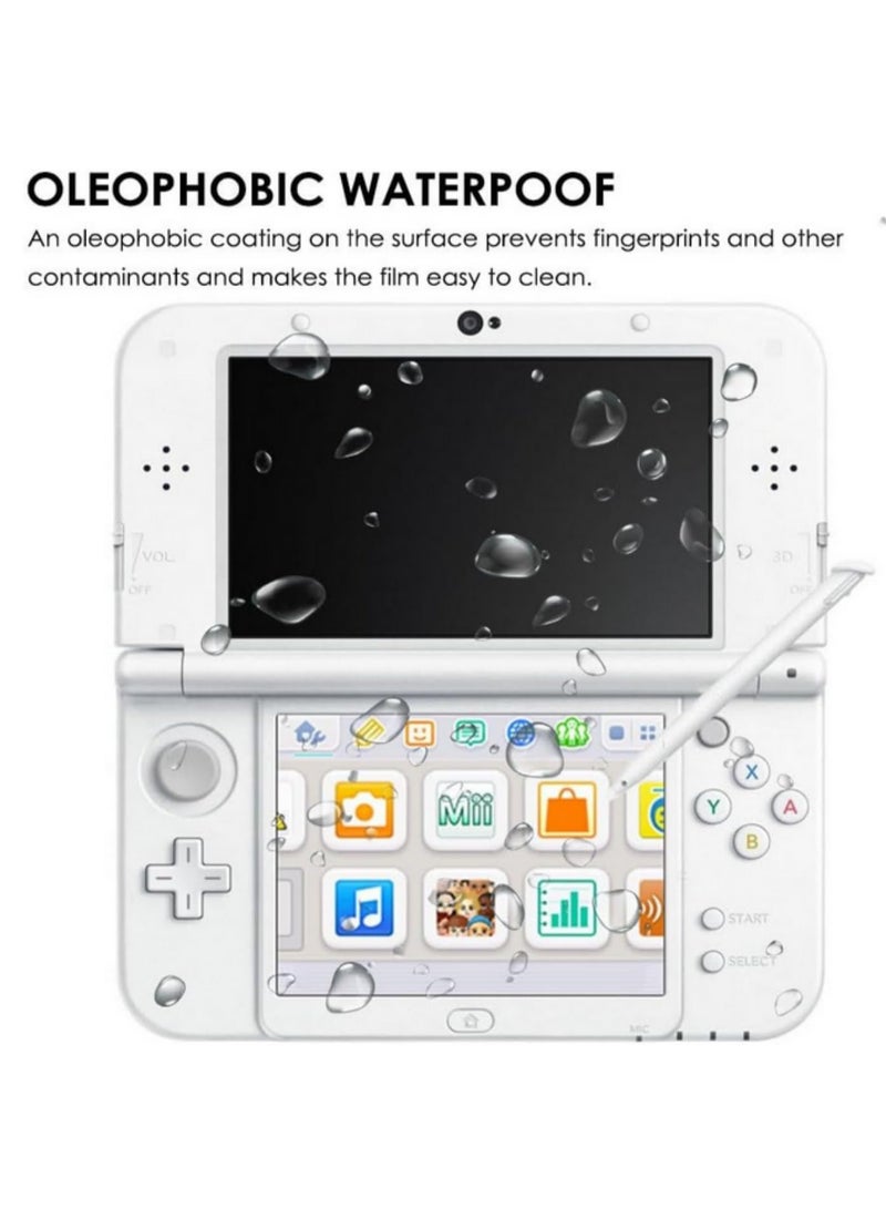1Pack Top Tempered Glass Screen Protector and Bottom PET Film Full Set Clear Cover Guard Shield for Nintendo New 3DS XL LL 3DSXL 3DSLL Console - Image 5