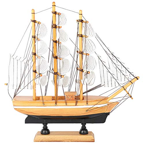 Stealodeal Wooden Sailing Ship Nautical Showpiece, Standard, Brown - Image 4