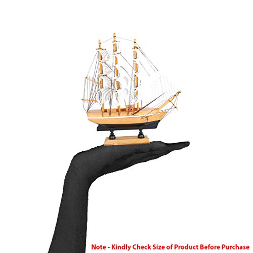 Stealodeal Wooden Sailing Ship Nautical Showpiece, Standard, Brown - Image 3