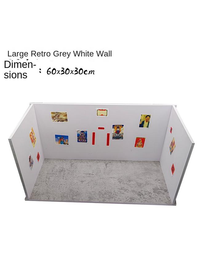 Bluejw Stall Night Market Square Stall Folding Baffle Mini Kitchen Background Board Easy Storage Folding Windproof Board Background Wall - Image 1